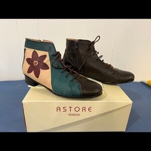 Astore Venezia Lavorazione Artigiana retro vintage natural leather ankle boots